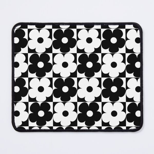 Item preview, 60's Retro Vintage Pop Flowers in Black and White designed and sold by MellowCat.