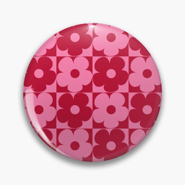 Item preview, 60's Retro Vintage Pop Flowers in Pink and Red designed and sold by MellowCat.