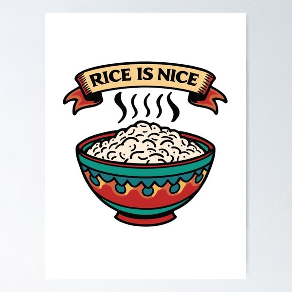 Item preview, Rice Is Nice, Hot Bowl With Rice  designed and sold by sz0g0.