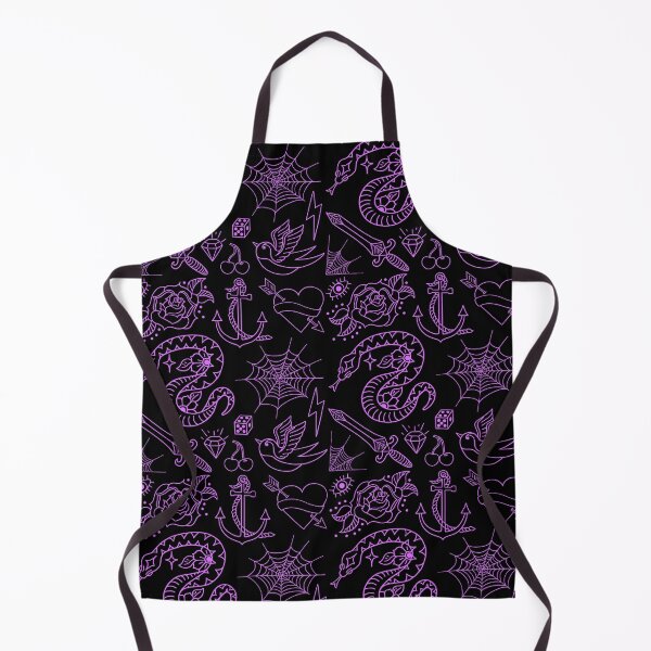 Item preview, Lilac Tattoo Flash Style Pattern designed and sold by kitschandkawaii.