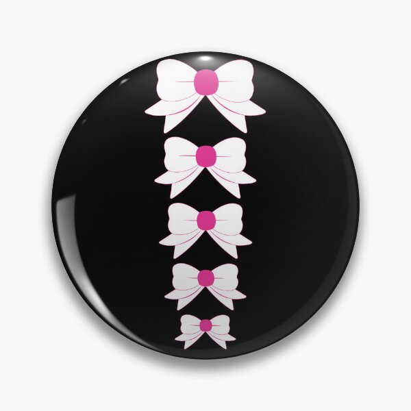 Item preview, Formal Retro Pink and White Bows on Black designed and sold by MellowCat.
