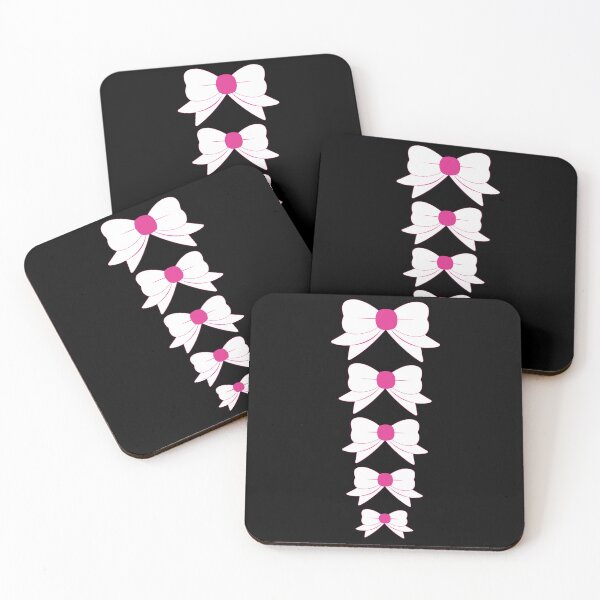 Item preview, Formal Retro Pink and White Bows on Black designed and sold by MellowCat.