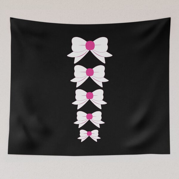 Item preview, Formal Retro Pink and White Bows on Black designed and sold by MellowCat.