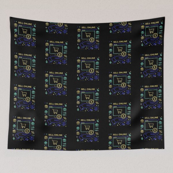 Item preview, Neon Sell Online Digital Marketplace E-commerce Art designed and sold by zzz888.