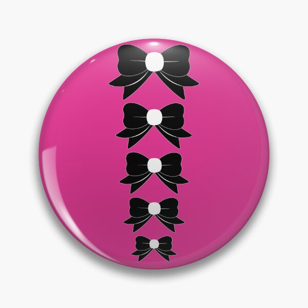 Item preview, Formal Retro Black Bows with White Centers Hot Pink Background designed and sold by MellowCat.