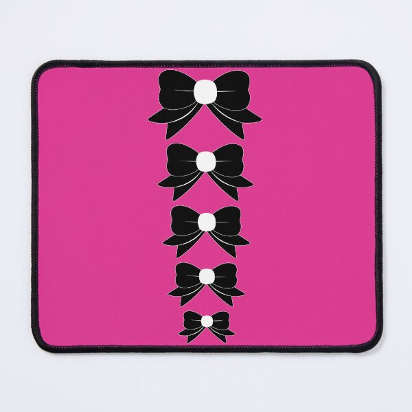 Item preview, Formal Retro Black Bows with White Centers Hot Pink Background designed and sold by MellowCat.