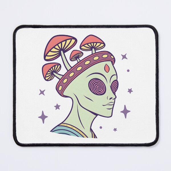 Item preview, Mushroom Head Alien – Psychedelic Space Fantasy designed and sold by Fadi Alyaldani.