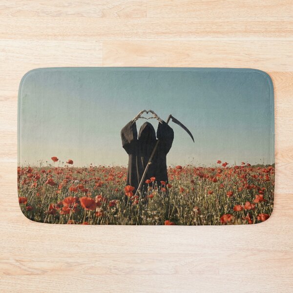 Item preview, Love You to Death: Grim Reaper Heart Hands in Poppy Field designed and sold by AgingeR.