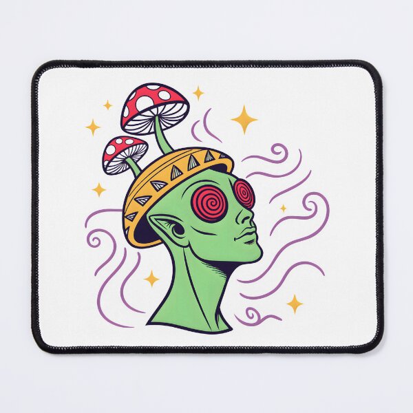Item preview, Psychedelic Alien Dream – Mushroom Mind Trip designed and sold by Fadi Alyaldani.