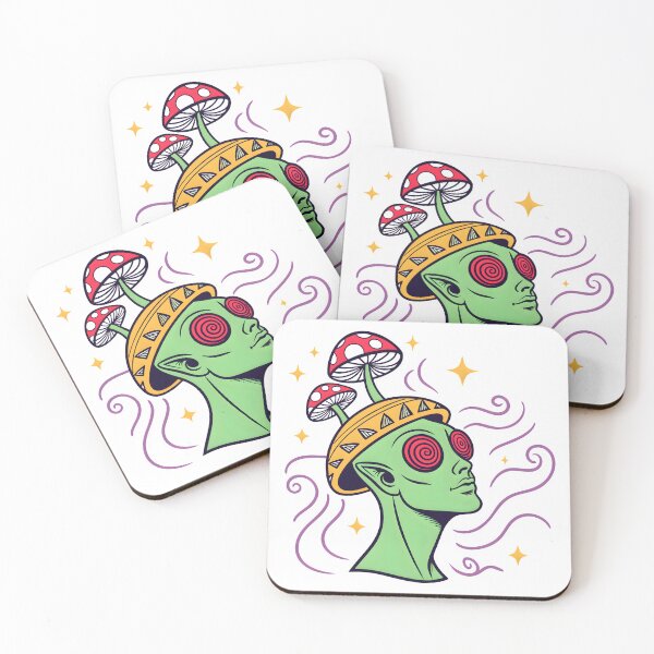 Item preview, Psychedelic Alien Dream – Mushroom Mind Trip designed and sold by Fadi Alyaldani.