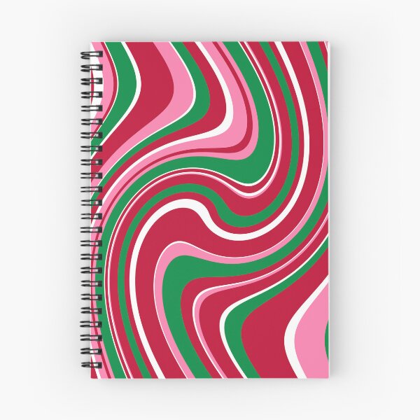 Item preview, 60's Retro Liquid Christmas Stripe in Red, Green and White designed and sold by MellowCat.