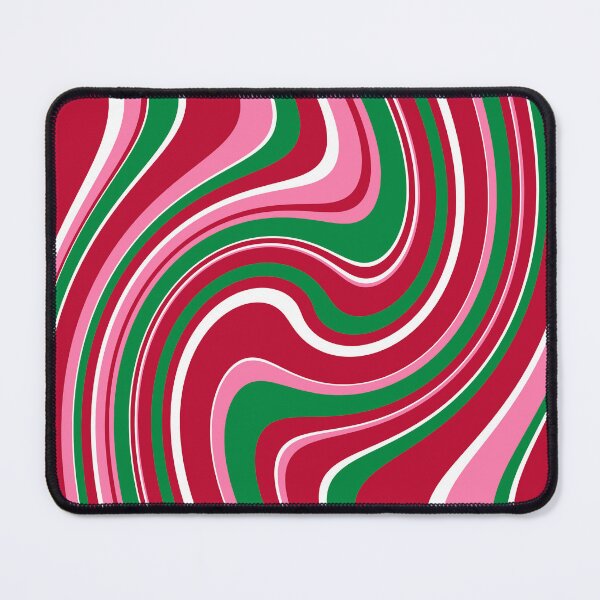 Item preview, 60's Retro Liquid Christmas Stripe in Red, Green and White designed and sold by MellowCat.