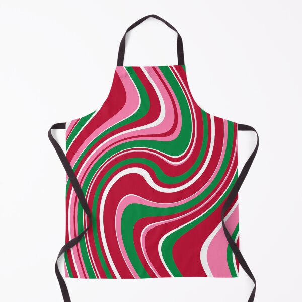 Item preview, 60's Retro Liquid Christmas Stripe in Red, Green and White designed and sold by MellowCat.