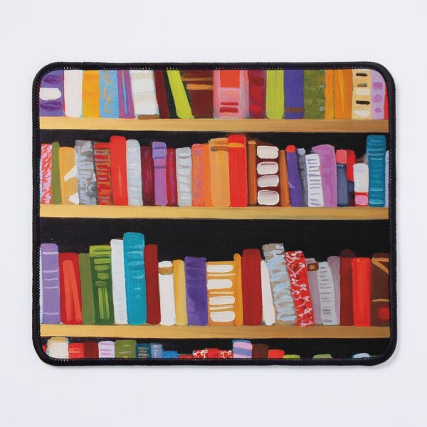 Item preview, Colourful Bookshelf Illustration  designed and sold by FortuneAndFrame.