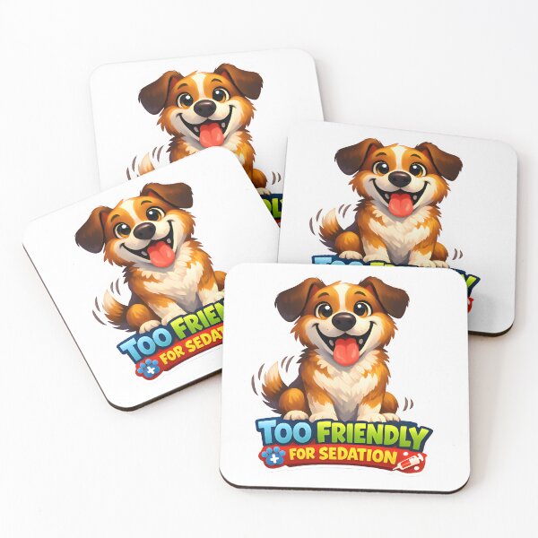 Item preview, Too Friendly for Sedation – Funny Veterinary Dog Illustration designed and sold by Bettybee00.