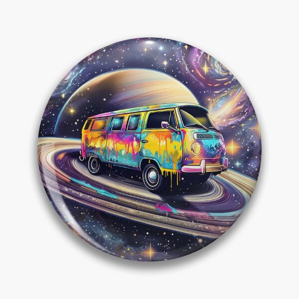 Item preview, Neon Galaxy Cruiser – Retro Van in Space designed and sold by Fadi Alyaldani.