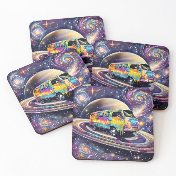 Item preview, Neon Galaxy Cruiser – Retro Van in Space designed and sold by Fadi Alyaldani.