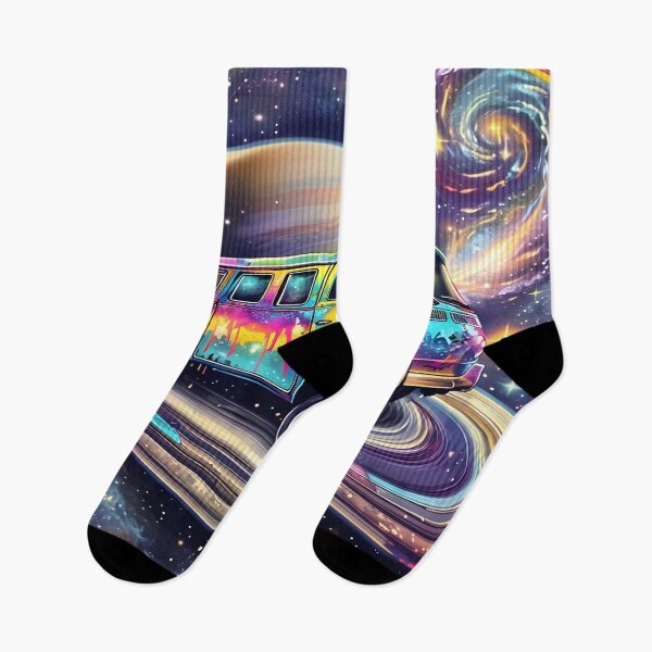 Item preview, Neon Galaxy Cruiser – Retro Van in Space designed and sold by Fadi Alyaldani.