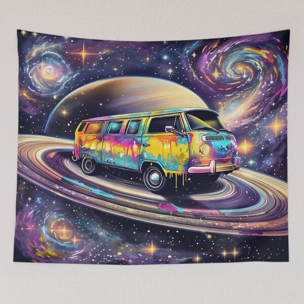 Item preview, Neon Galaxy Cruiser – Retro Van in Space designed and sold by Fadi Alyaldani.