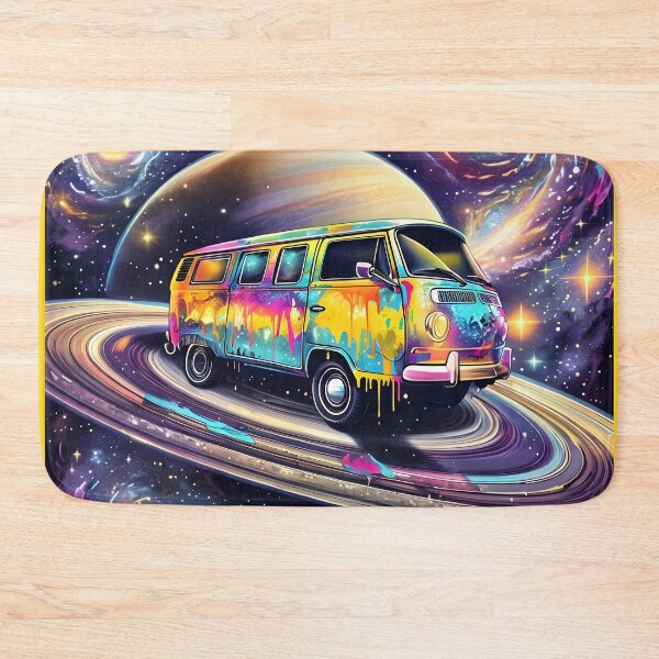 Item preview, Neon Galaxy Cruiser – Retro Van in Space designed and sold by Fadi Alyaldani.