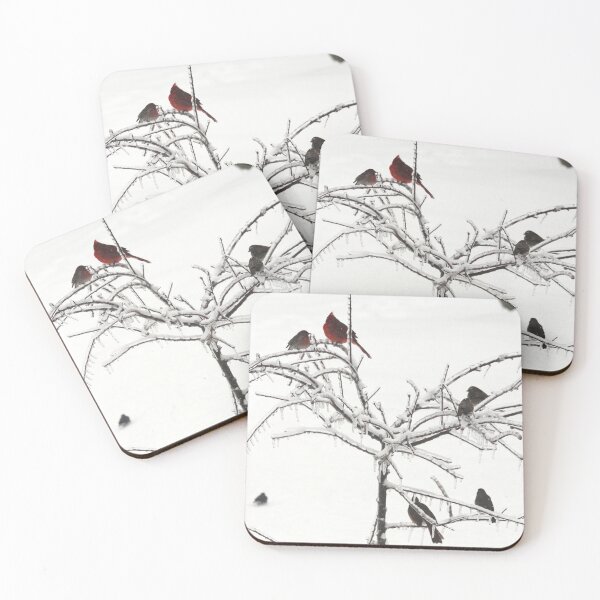 Item preview, Birds on ice covered tree designed and sold by Bonnie's Playground.