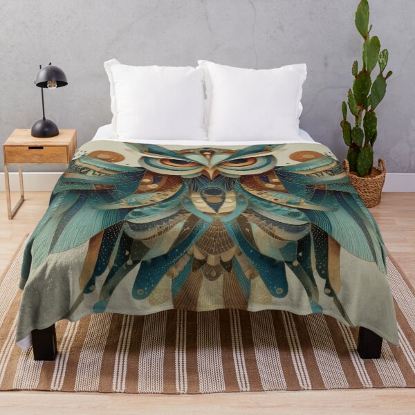 Item preview, Colorful owl with detailed feathers designed and sold by anytka.