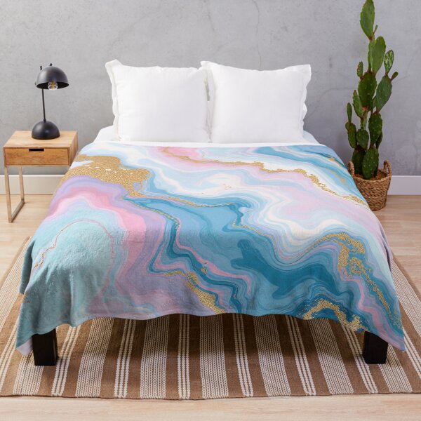 Item preview, Pastel Marble Waves with Gold Accents designed and sold by roxysnextgenart.