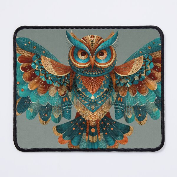 Item preview, Colorful owl with spread wings designed and sold by anytka.