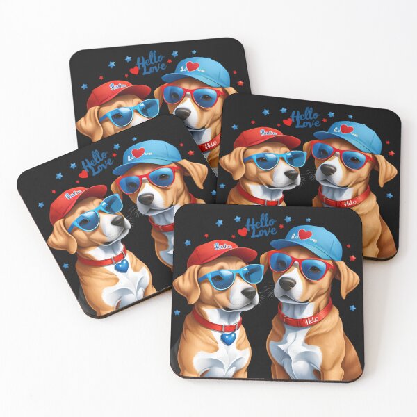 Item preview, Two Dogs in Love designed and sold by Dakson Design - Fantasy Art.