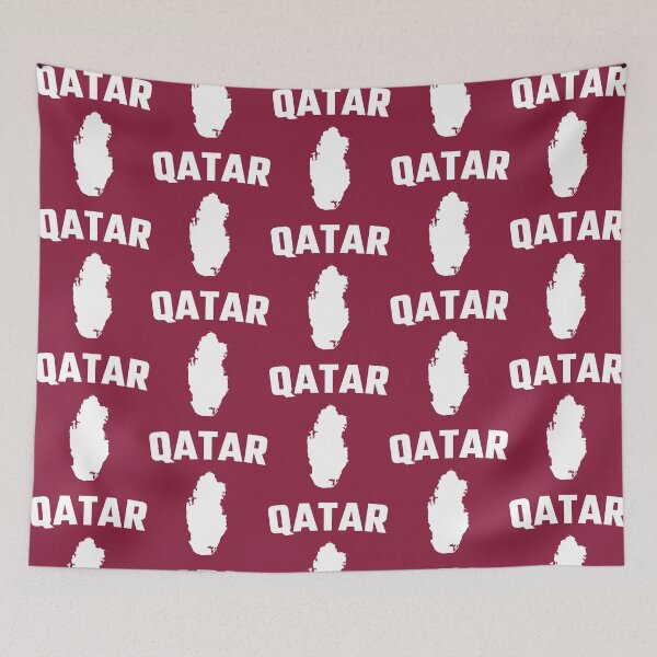 Item preview, Qatar Map Silhouette - Proud Qatari Patriotism Design designed and sold by mashmosh.