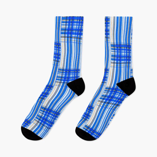 Item preview, Half plaid blues and gold designed and sold by ZinaDesignsShop.