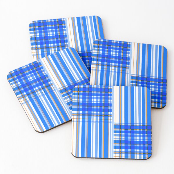 Item preview, Half plaid blues and gold designed and sold by ZinaDesignsShop.