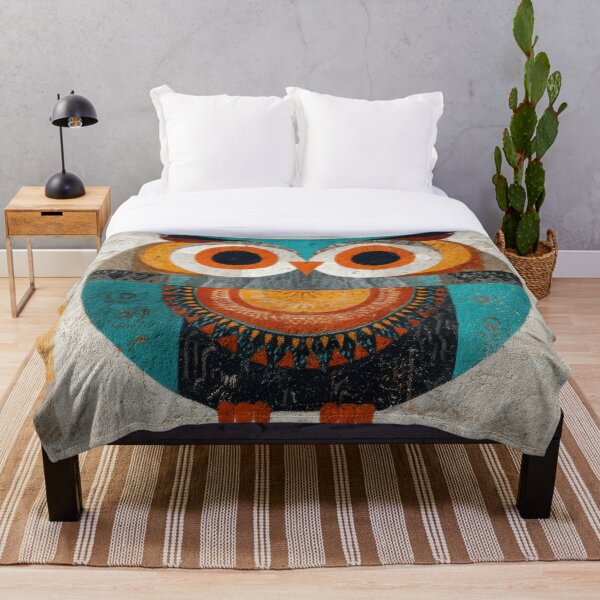 Item preview, Colorful owl artwork on wall designed and sold by anytka.