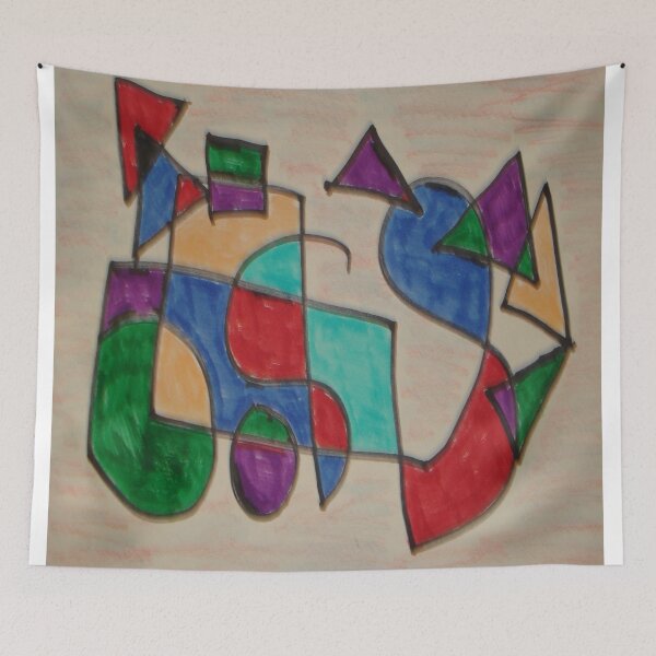 Item preview, gentle collision colorful geometric abstract design designed and sold by SmashingDeals.