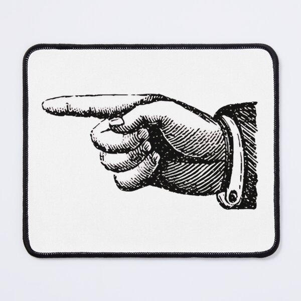 Item preview, Hand Point Left vintage woodcut art designed and sold by S-M-P-A.