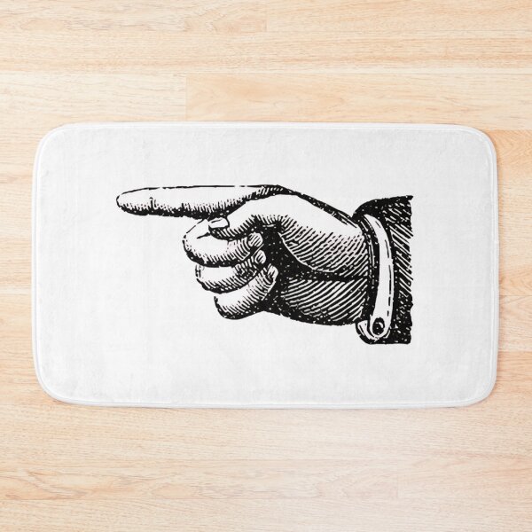 Item preview, Hand Point Left vintage woodcut art designed and sold by S-M-P-A.