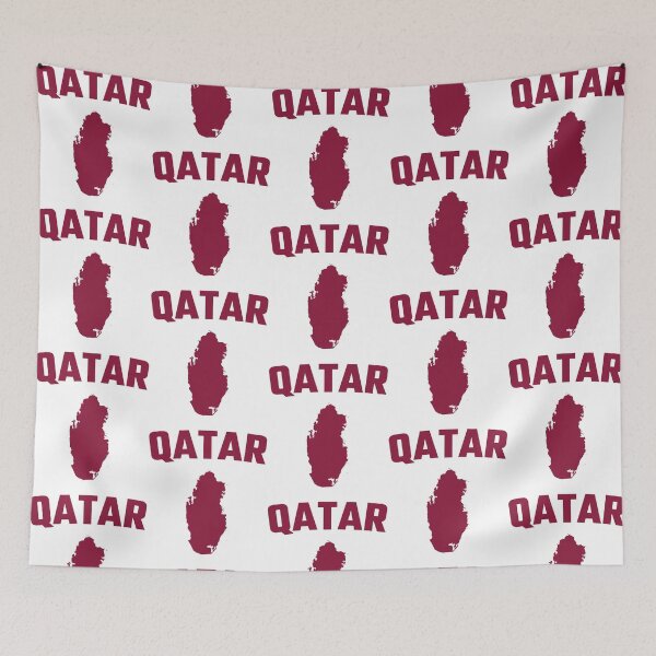 Item preview, Qatar Pride, Minimalist Map Silhouette Design designed and sold by mashmosh.