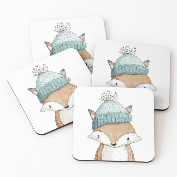 Item preview, Floral hat on a fox designed and sold by anytka.
