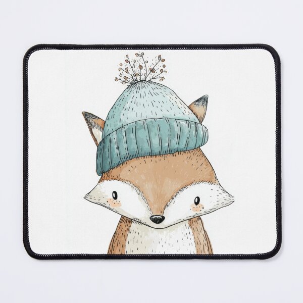 Item preview, Floral hat on a fox designed and sold by anytka.
