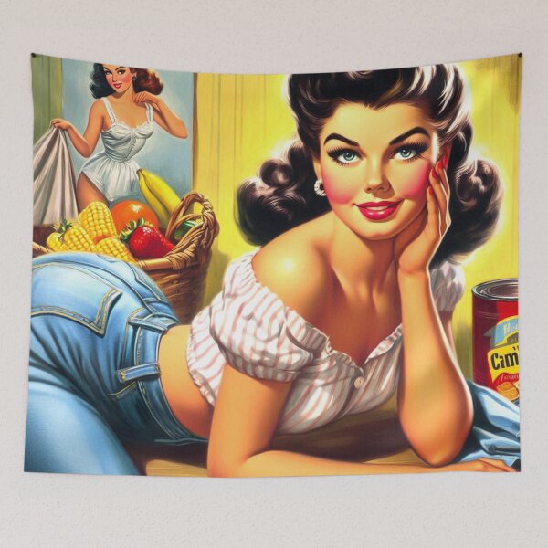Artikelvorschau, Retro Jeans Pin-up entworfen und verkauft von PulpVintage.