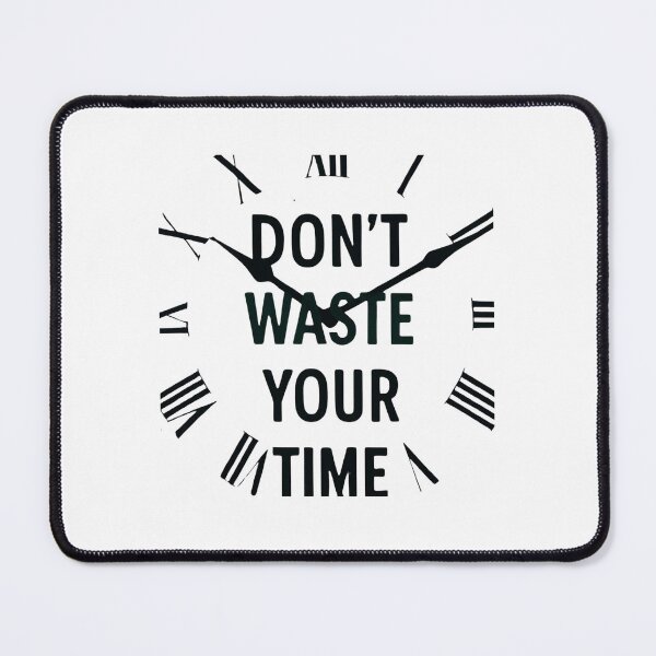 Item preview, Don't Waste Your Time – Powerful Motivational Clock Quote designed and sold by GoldenSparkleShop.
