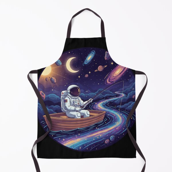 Item preview, Surreal Astronaut Fishing in Space Galaxy Universe designed and sold by Halimoushop.