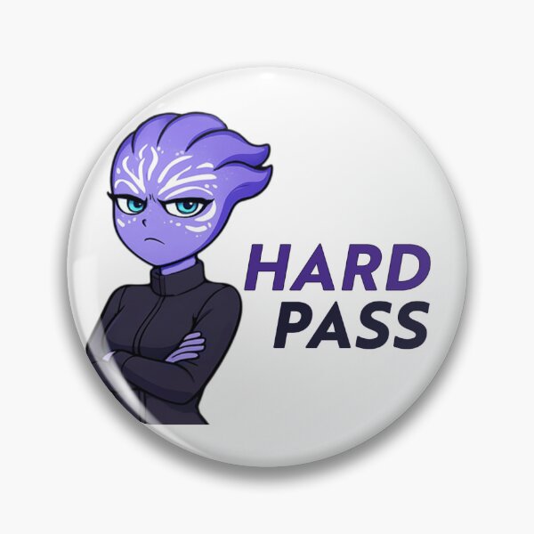 Item preview, Hard Pass – Grumpy Asari Gamer designed and sold by The Asari Gamer.