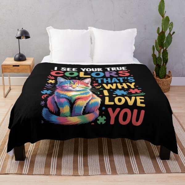 Item preview, Cute autism Cat I See Your True Colors That_s Why I Love You designed and sold by lilensgavadur.