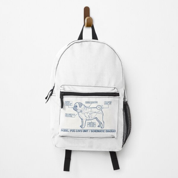 Item preview, Technical Blueprint of a Pug Funny designed and sold by Christopher Faxon.