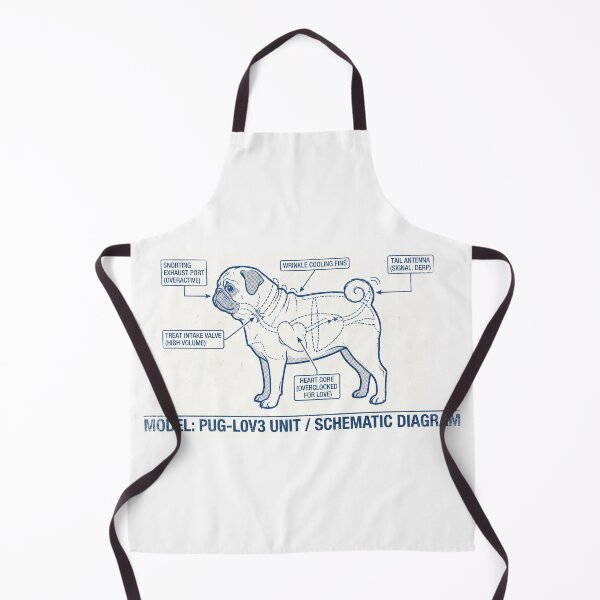 Item preview, Technical Blueprint of a Pug Funny designed and sold by Christopher Faxon.
