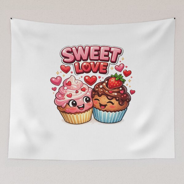 Item preview, Sweet Love Cupcakes – Cute Funny Valentine Design designed and sold by MeixGraphics.