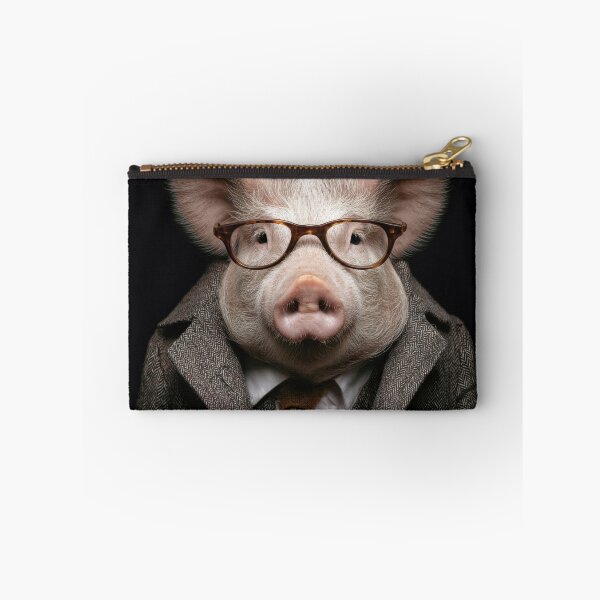Item preview, Pig wearing glasses and a suit designed and sold by anytka.
