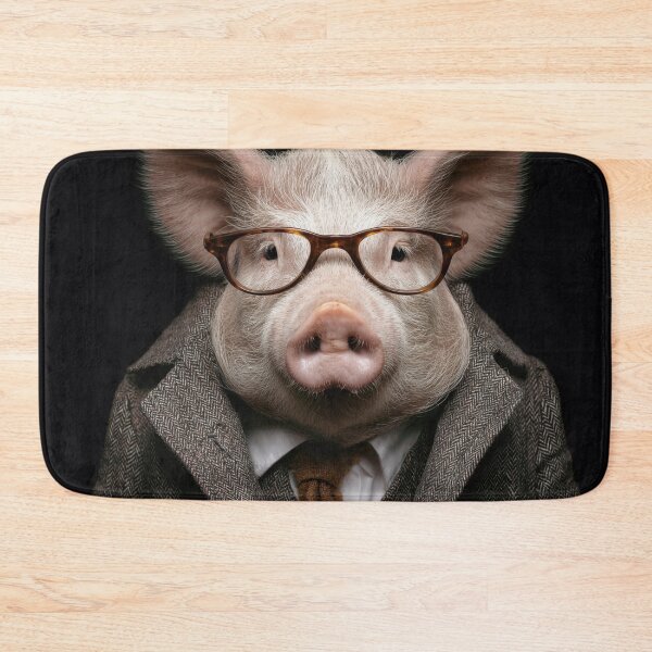 Item preview, Pig wearing glasses and a suit designed and sold by anytka.