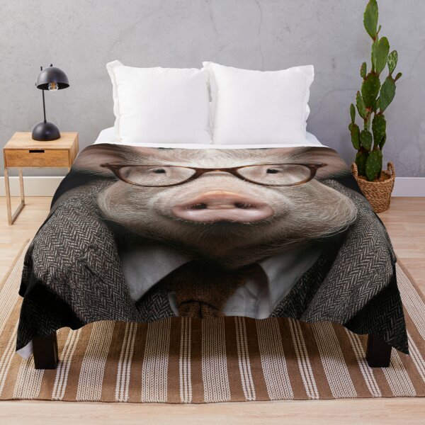 Item preview, Pig wearing glasses and a suit designed and sold by anytka.